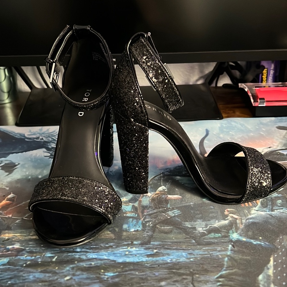 Torrid Black Glitter Heels